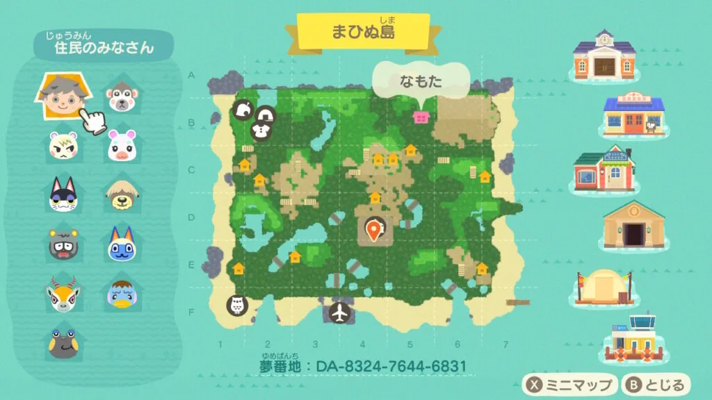 まひぬ島マップ