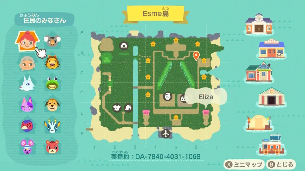 Esme島マップ