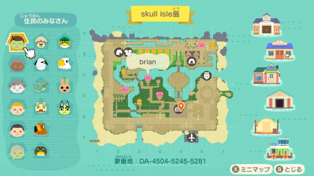 skull isle島マップ