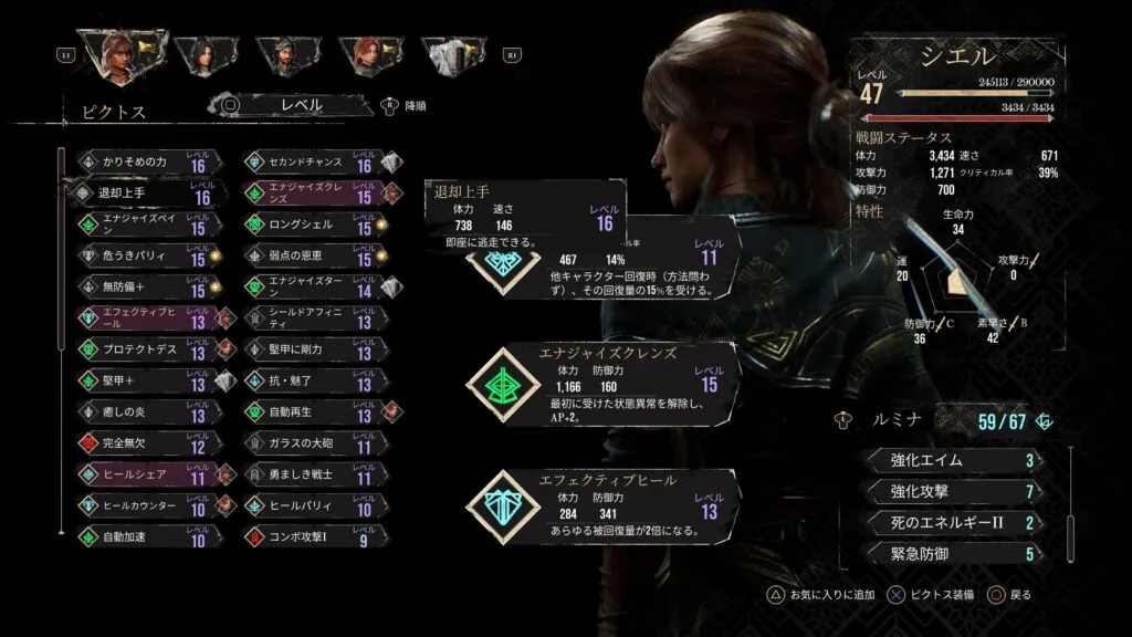 退却上手のピクトスの説明