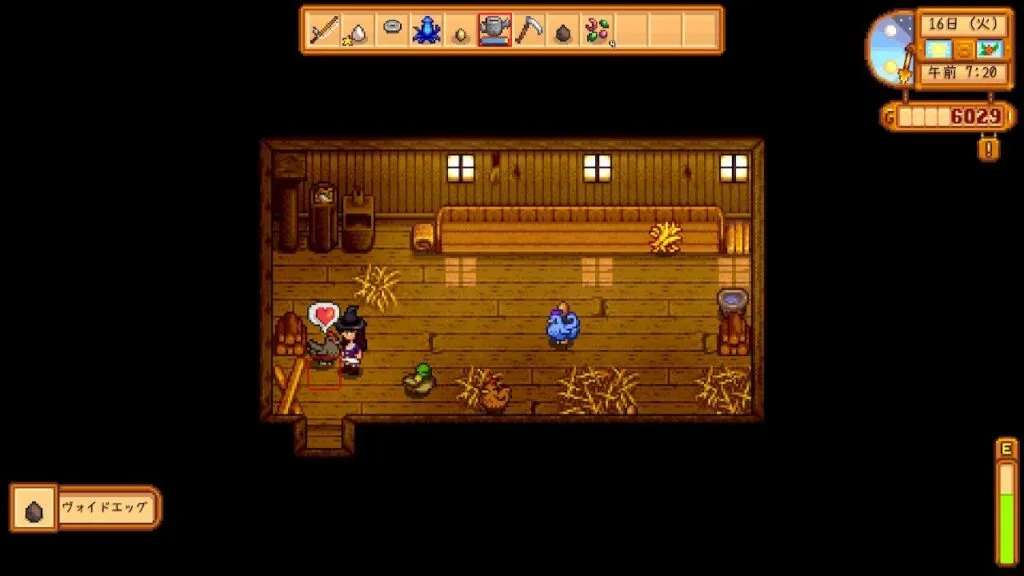 『Stardew Valley』黒いニワトリ