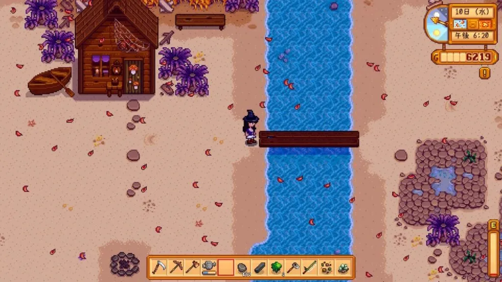 『Stardew Valley』ビーチの東側