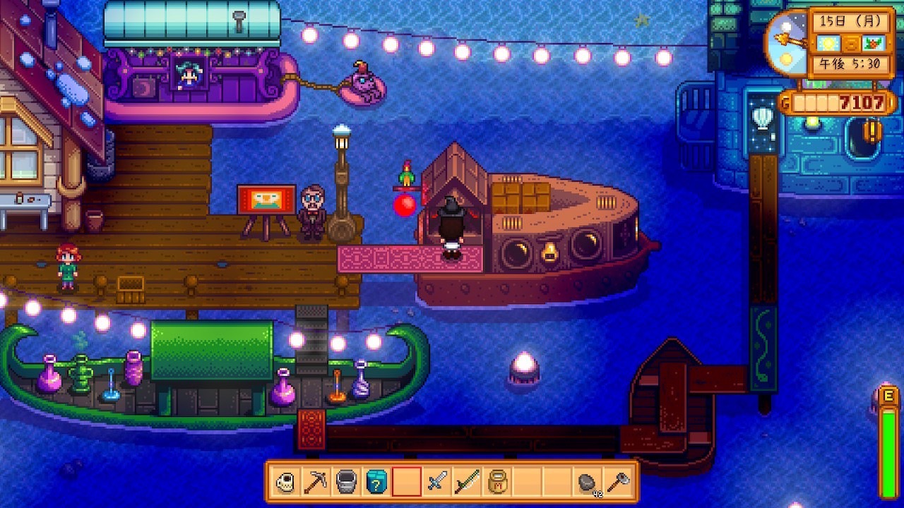 『Stardew Valley』夜の市