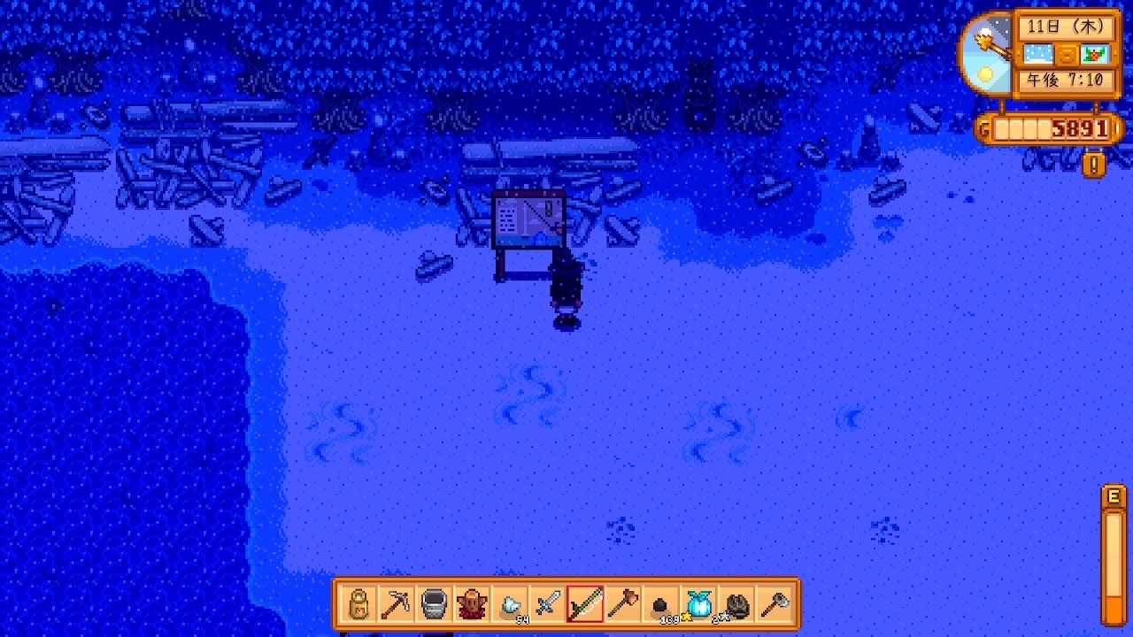 『Stardew Valley』イカ釣りまつり
