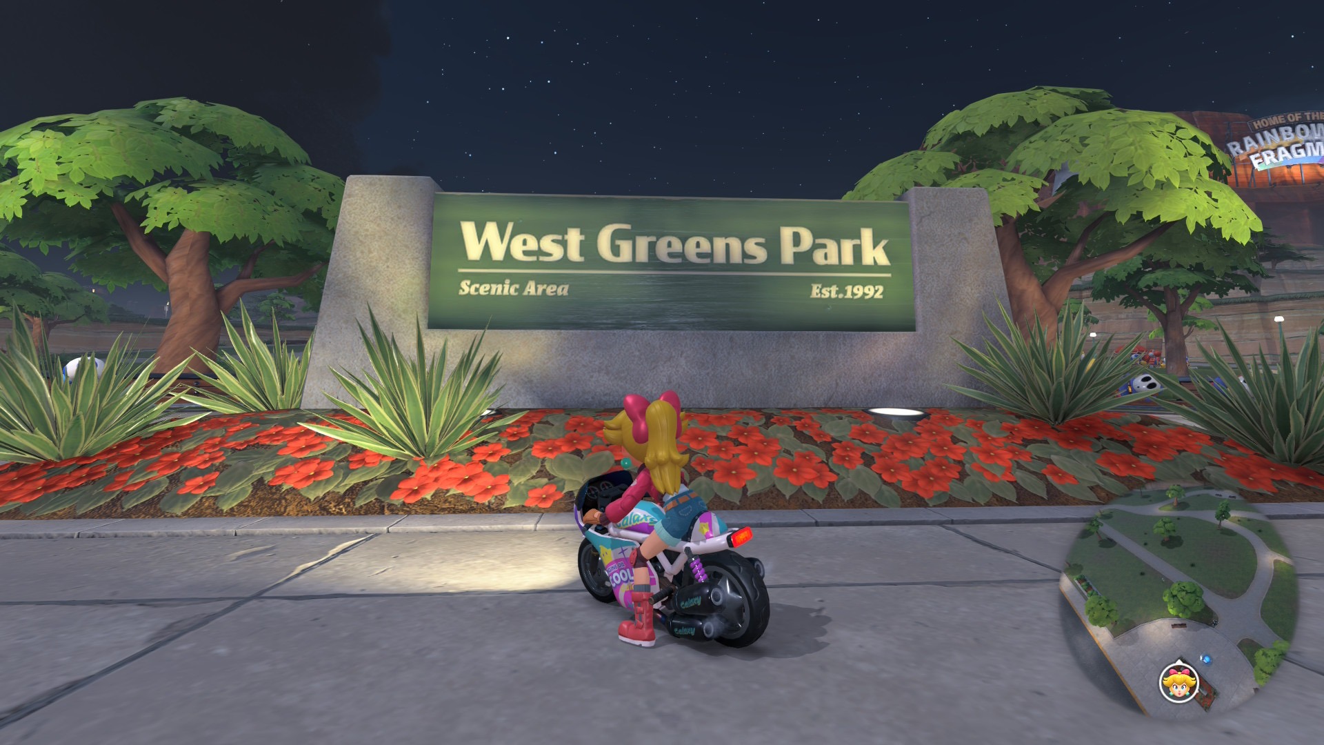 West Greens Parkの看板