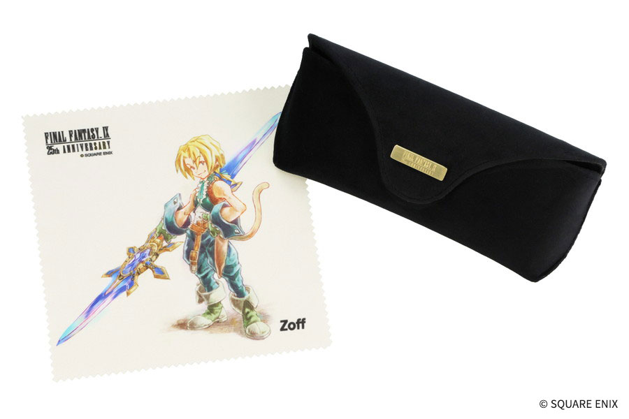 "Zoff|FINAL FANTASY IX ジタンモデル"。メガネケースとメガネ拭き付き